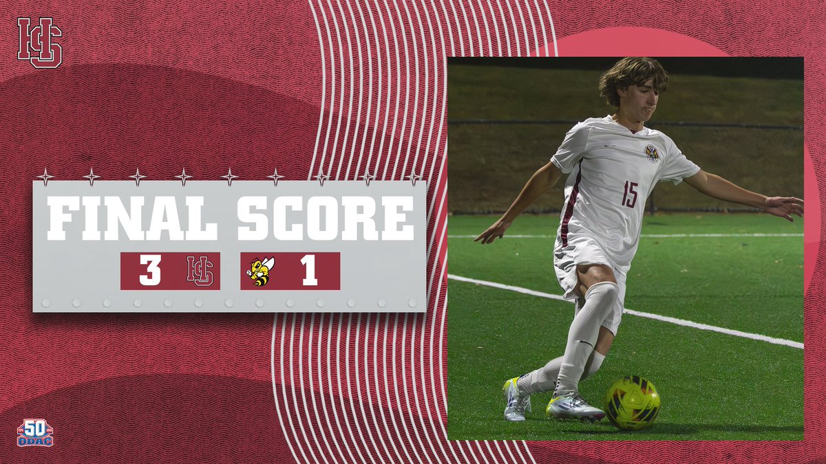 HSCathletics's tweet photo. FINAL | @HSC_soccer wins 3-1 over rival Randolph-Macon College. The Tigers got goals from senior Charlie Letson and freshmen Ubaid Wasi and Owen Edwards, with assists coming from senior Victor Ovalle-Mares and freshman Jackson Robbins. #RollTigers🐅 #ODAC #d3soc https://t.co/HMsCIsthcU