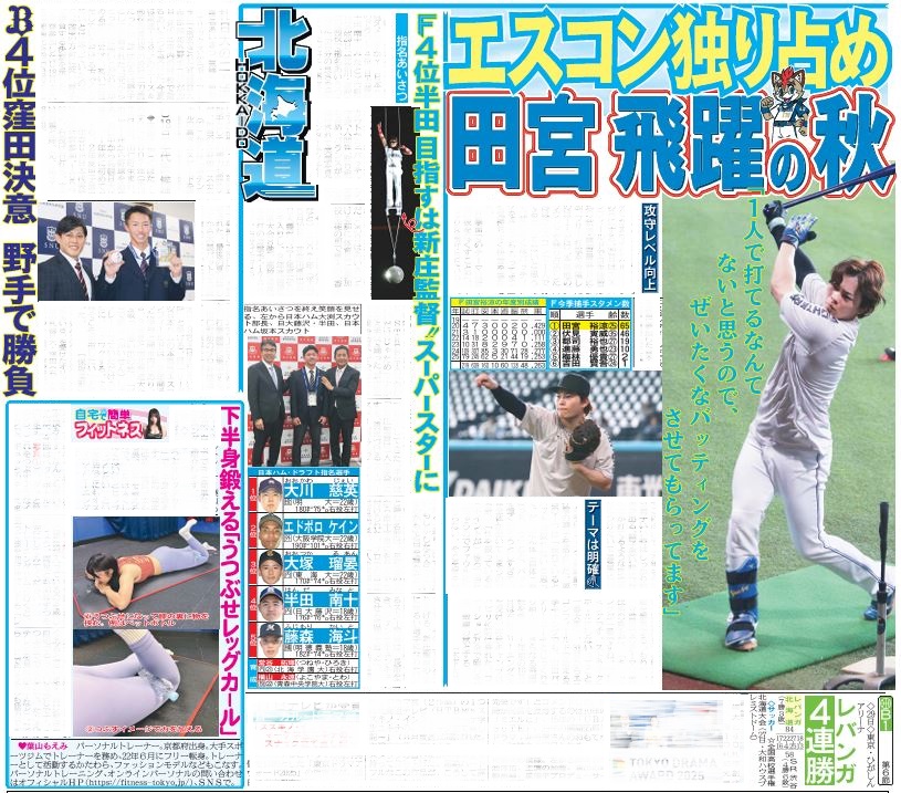 日刊スポーツ新聞北海道本社 紙面紹介 (@HNikkansp) / Posts / X