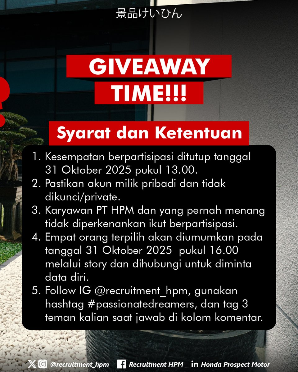 recruitment_hpm's tweet image. Halo #passionatedreamers! 👋

Boleh kreatif, tapi jangan ngadi-ngadi di CV yaa...
Jawab pertanyaan giveaway-nya di sini:
instagram.com/p/DQakiBZgbmh/…