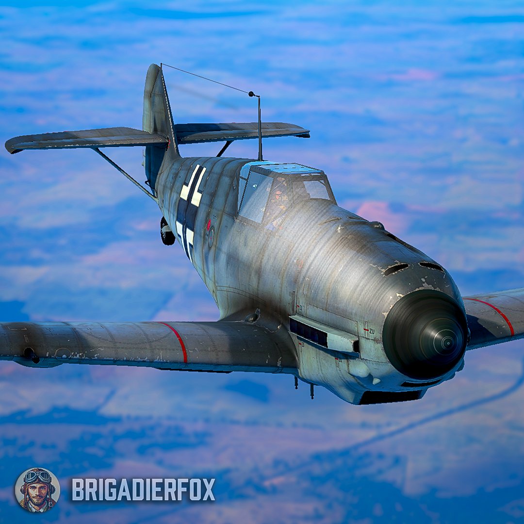 BrigadierFox's tweet photo. ✈️ 𝐁𝐟 𝟏𝟎𝟗 𝐓-𝟐 – 𝐆𝐞𝐫𝐦𝐚𝐧𝐲, 𝟏𝟗𝟒𝟏
Originally built for Germany’s planned aircraft carrier Graf Zeppelin, the Bf 109 T-2 featured longer wings for improved lift and short takeoff capability. Though the carrier was never completed, these fighters saw limited service from land bases.

📷 In-game captures from #WarThunder