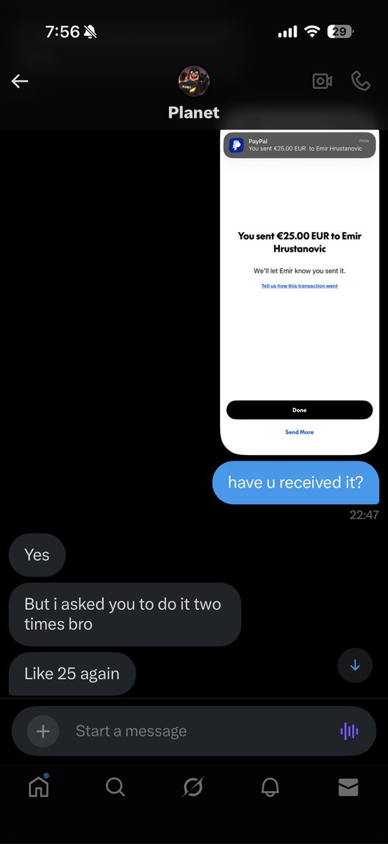 dragonw8686's tweet photo. @planetcr_bih Bro scammed me 50€ https://t.co/PfVFH5H6MC