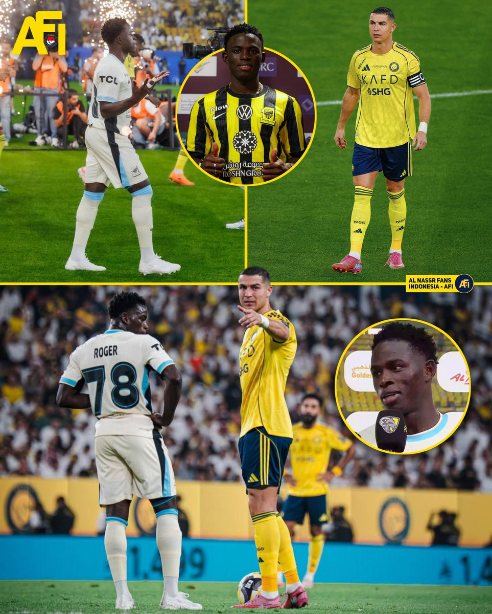 AlNassrFansInd's tweet photo. 🚨 Pernyataan Roger Fernandes, pemain muda Al Ittihad, saat ditanya tentang bagaimana perasaannya saat bermain melawan Cristiano Ronaldo 👇🏻

https://t.co/z6Wdr6Aeq7 https://t.co/CsZmWmYr3l