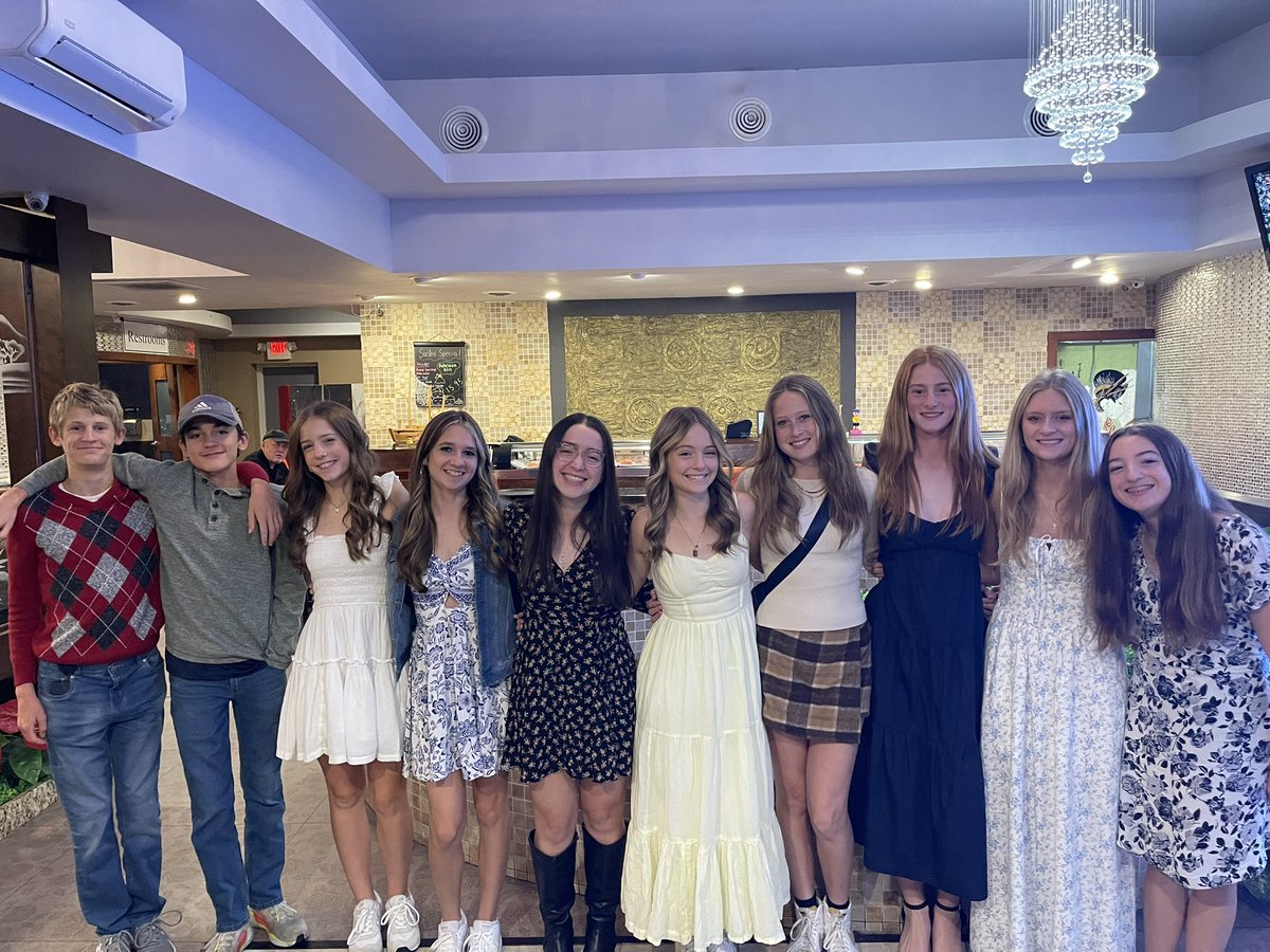 Team dinner before state this weekend.