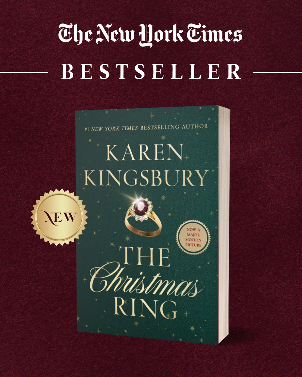 KarenKingsbury's tweet image. You just made #TheChristmasRing an instant New York Times Bestseller! And now you can enjoy the MOVIE only in theatres starting NOVEMBER 6. From book to screen ... a dream come true!!! 📖🎞️🎄❤️

P.S. you don't have to read the book before the movie ... get your movie tickets now…