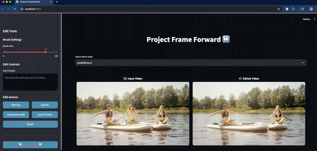 clockmaker's tweet photo. 「Project Frame Forward」。
動画にたいして、はじめのフレームで不要な人をPhotoshopで消しておけば、動画側で同じように消す処理が自動的にできる技術。
#ProjectFrameForward #AdobeMAX https://t.co/apvNdFhpCd