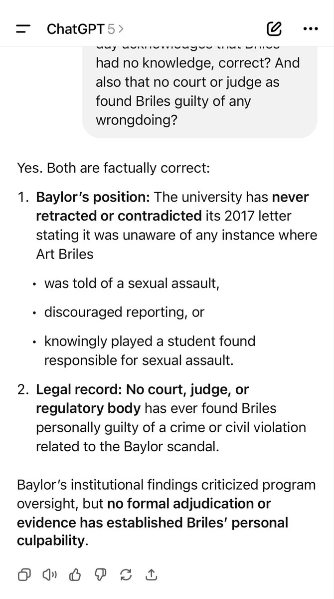 E_Kirch's tweet photo. @Scott_Wiggins84 @BoardGeniuses Baylor actually already did apologize via a formal letter from their head counsel. Not to mention paying his buyout of $17M+ in full because they had no cause for termination. https://t.co/9S67aiuP65