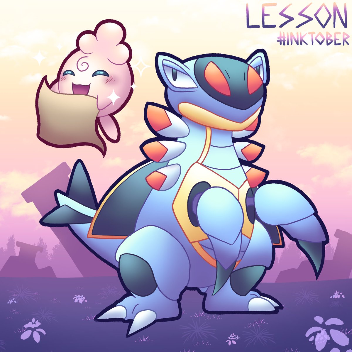 BluishDude's tweet photo. Inktober Day 29 - Lesson
We really need a new Mystery Dungeon game...
#Inktober #Inktober2025 #InktoberDay29 #Lesson #Pokemon #PokemonMysteryDungeon #ExplorersOfSky #Armaldo #Igglybuff https://t.co/EMg1Z1cso0