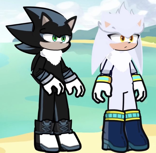 Anyway... I love them
Inspired by… I forgot😋
#mephilver #SilverTheHedgehog (Top)
#Mephilesthedark #mephiles 
#Gachalife2