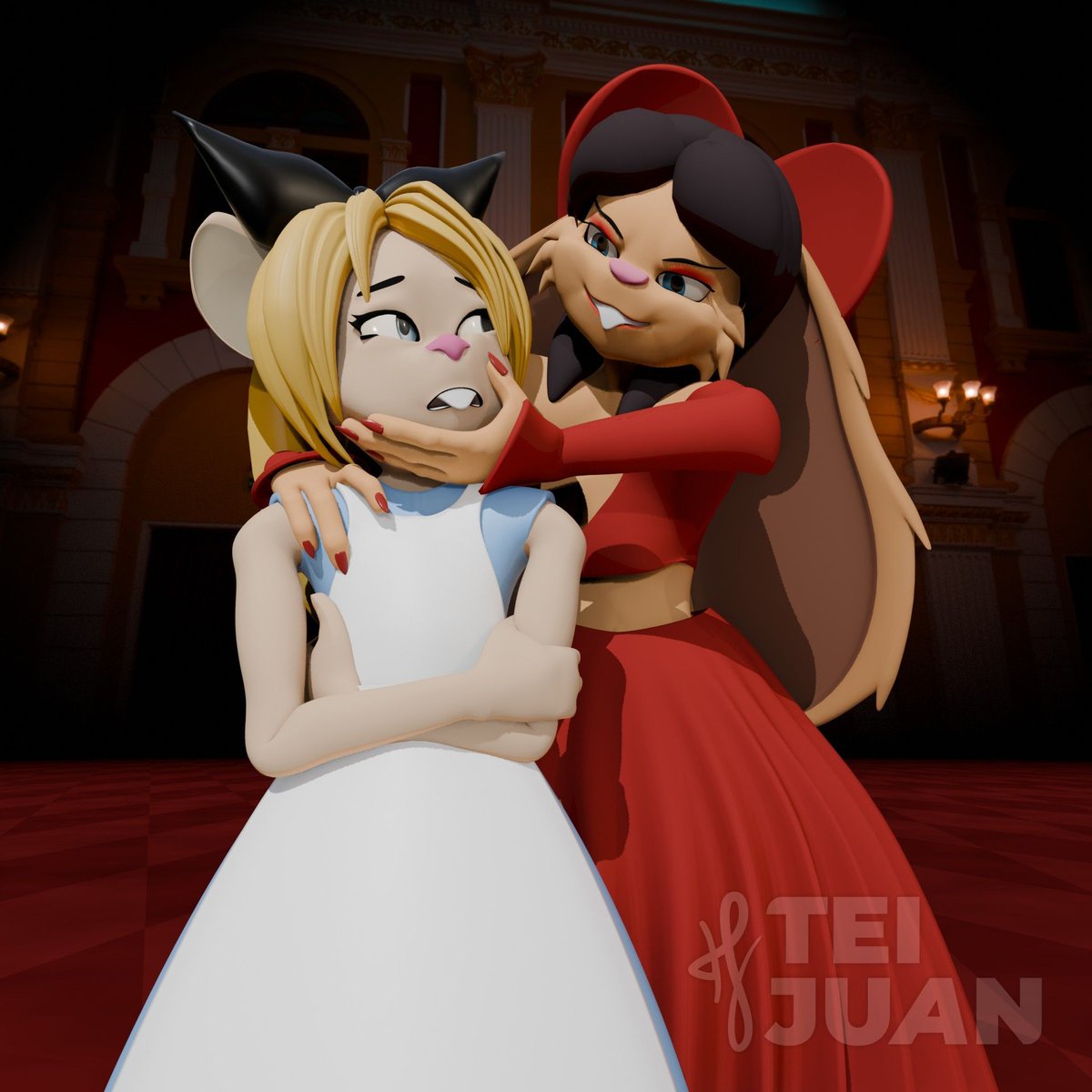 🍰❤ "OFF WITH YOUR HEAD!"

Result of our last Halloween Costume poll on Patreon. (More pics to be shared soon.)

Thanks everyone who participated! ^^

#MelissaMouse #LydiaBunny #AliceInWonderland