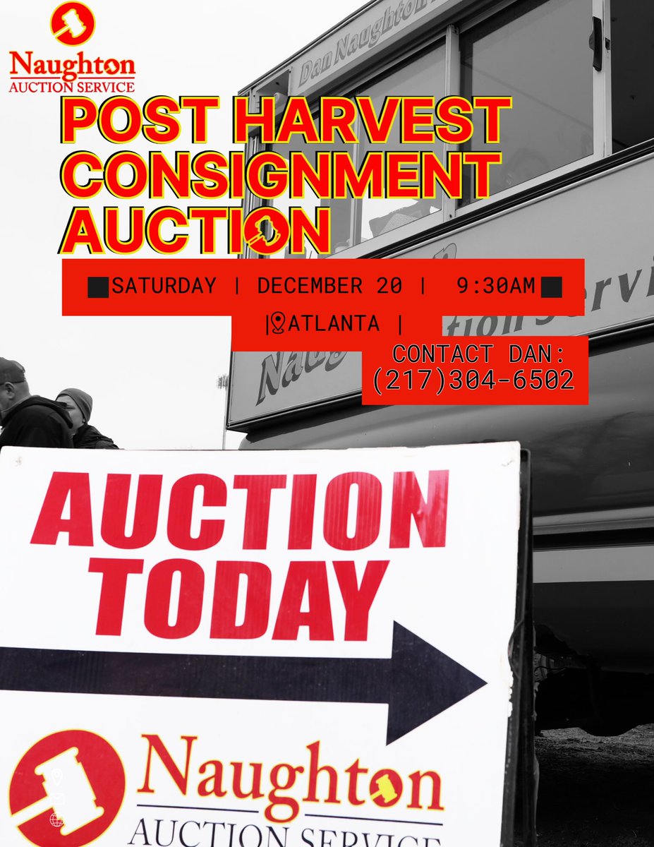 dan_naughton's tweet photo. Naughton Auction Service Post Harvest Consignment Sale Saturday December 20 at 9:30 am.  Contact Dan to consign your equipment today. https://t.co/BEcTLAyCHQ