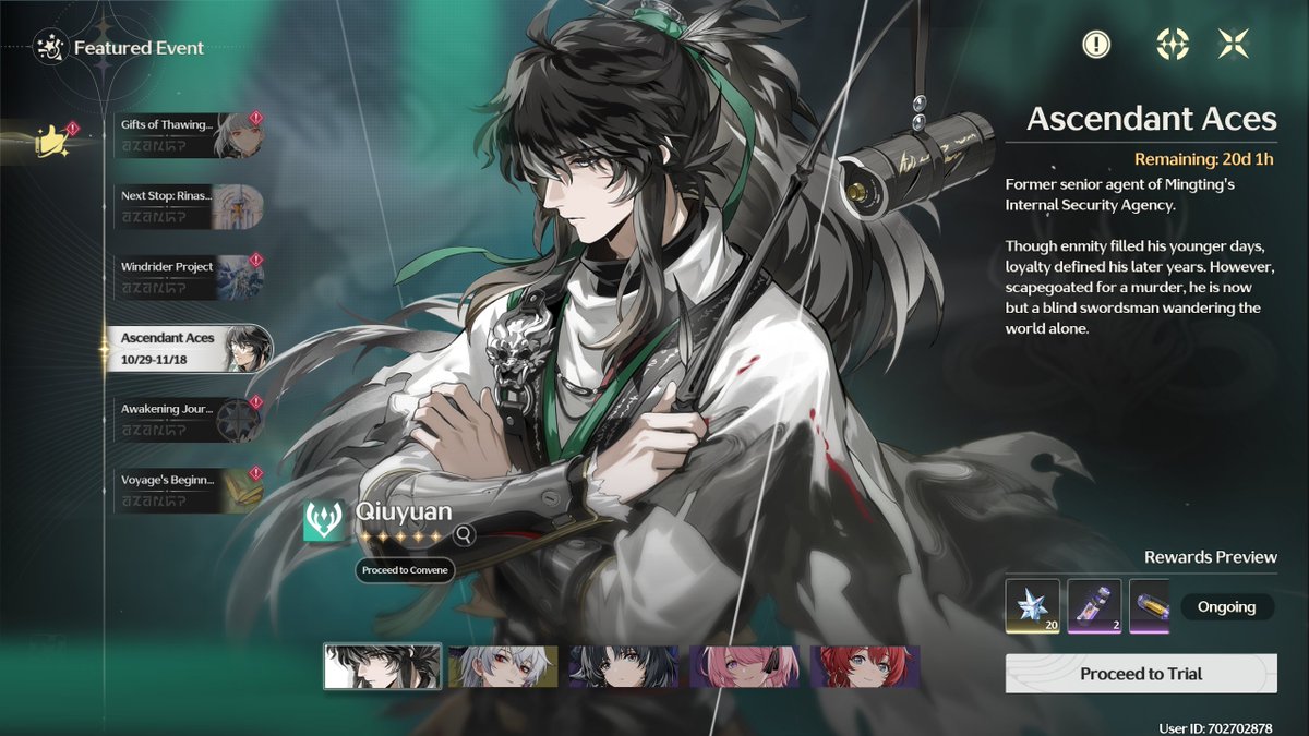 WuWa_Verse1's tweet photo. QIUYUAN'S BANNER IS AVAILABLE ON ASIA SERVER! 

#WutheringWaves #鳴潮 https://t.co/bClIcORjjX