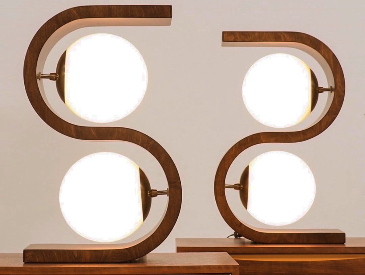 luusssso's tweet image. Mid century modern lamps by Modeline of California