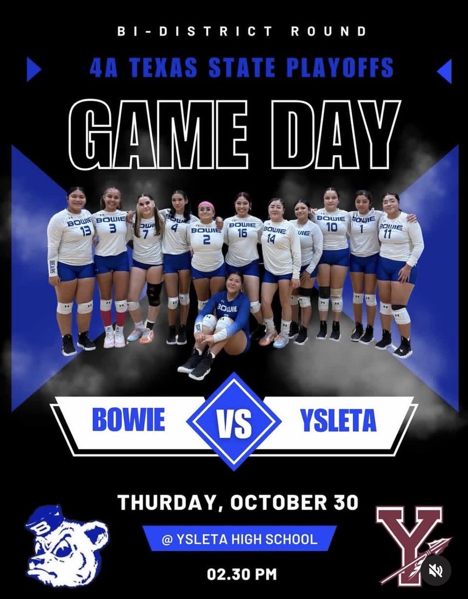 We need your help Bowie Nation!! They set the time during the school day so their students could attend. Let’s show up and support our ladies!  <a href="/rgandarilla99/">Rose Gandarilla</a> <a href="/MarkMateran/">Mark Teran</a> <a href="/mpazepzona/">mpaz #🟦</a> <a href="/bhsfootball915/">bowiebearfootball</a> <a href="/EPISDathletics/">EPISD ATHLETICS</a> <a href="/ELPASO_ISD/">El Paso ISD</a>