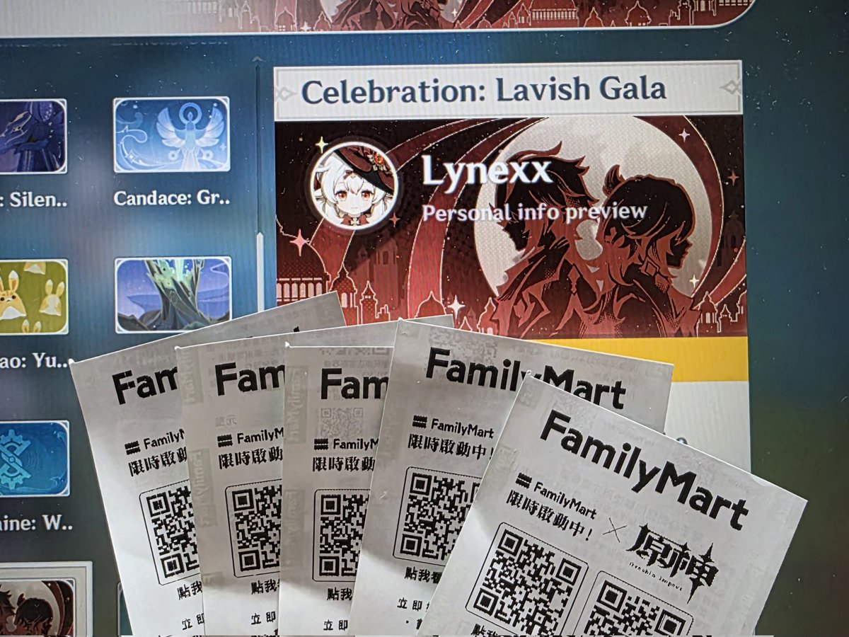 lynlynnnnn_'s tweet photo. 🎉GIVEAWAY pt 1

Family Mart Namecard codes (5x)

Rules:
❌️NO follow (I dont use this acc that often😔)
❌️NO GA hunter (will check)
✅️Like + RT
(Optional) Give me in game Sucrose/Klee/Albedo in game pics in the comments

Codes can be claimed before Nov 11

❗️Ends in Nov 2 https://t.co/Oh9iLpJxCV