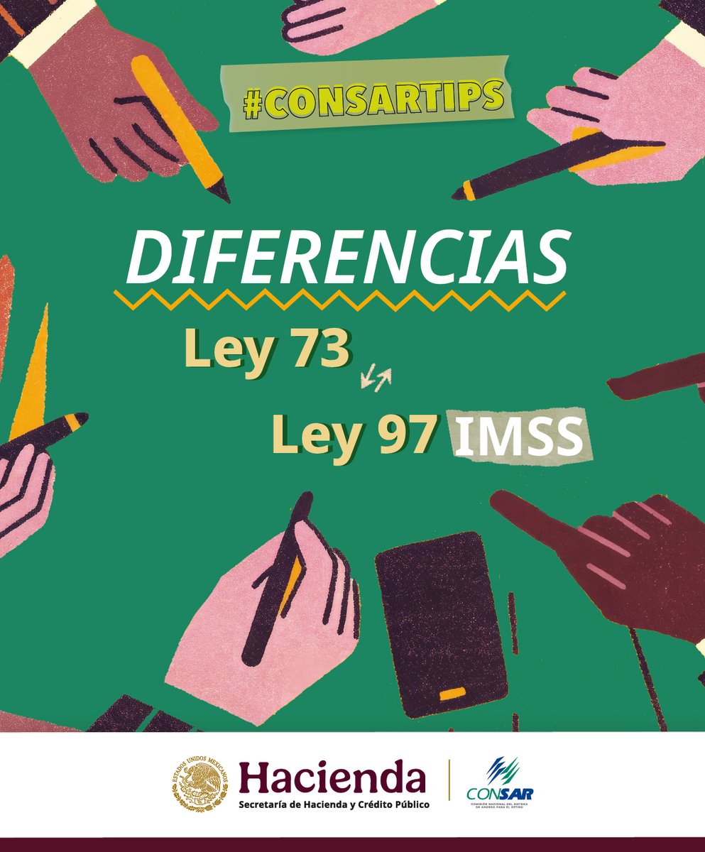CONSAR_mx's tweet photo. 👔💼Los trabajadores del #IMSS pueden obtener una #Pensión cumpliendo con los requisitos del régimen al que pertenecen: #Ley73 o #Ley97.
🤔¿No sabes a qué régimen perteneces? Descúbrelo con estos #ConSARTips para aprender a diferenciarlos 👇🏼 https://t.co/GeOg4jQsPG