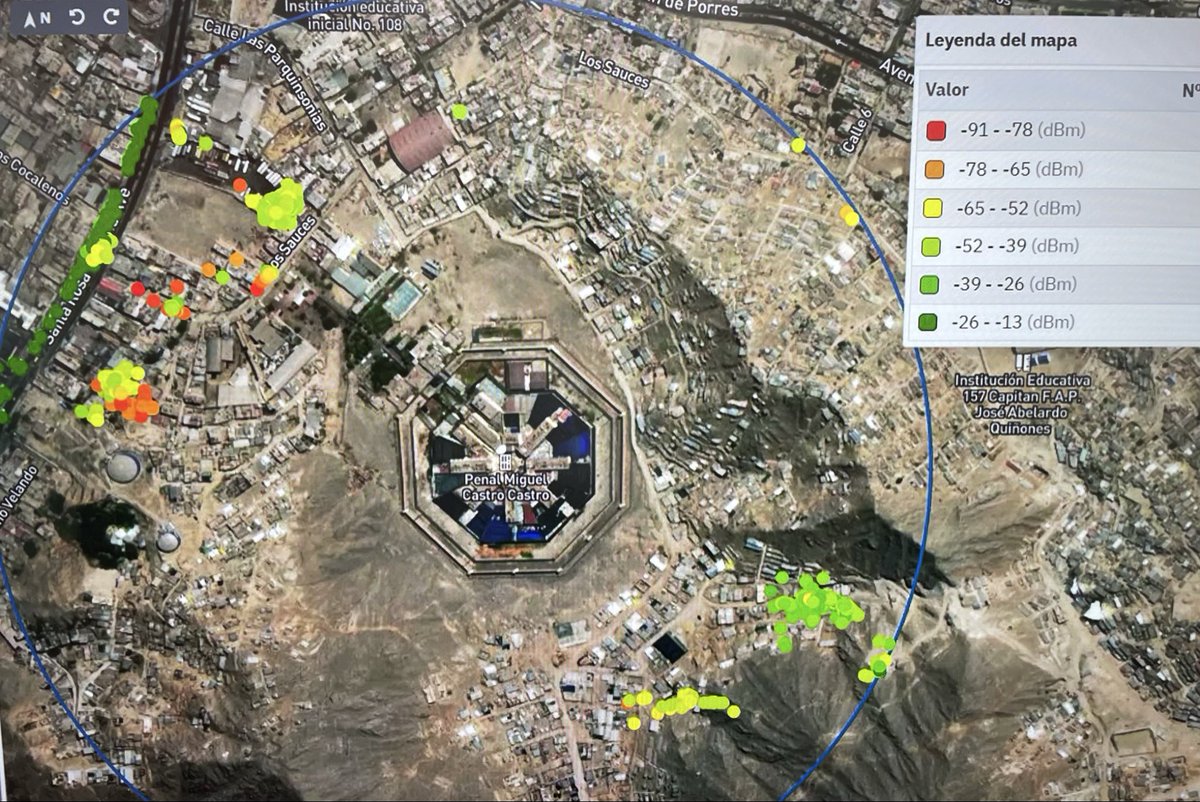 Sobre las acciones en los penales. Acá se ve la intensidad de la señal de comunicación -antes y después de las requisas- en un penal. Es decir, las requisas vienen generando que ya no rompan (+\-) el bloqueo existente por temor. En suma, menor comunicación es menor capacidad de