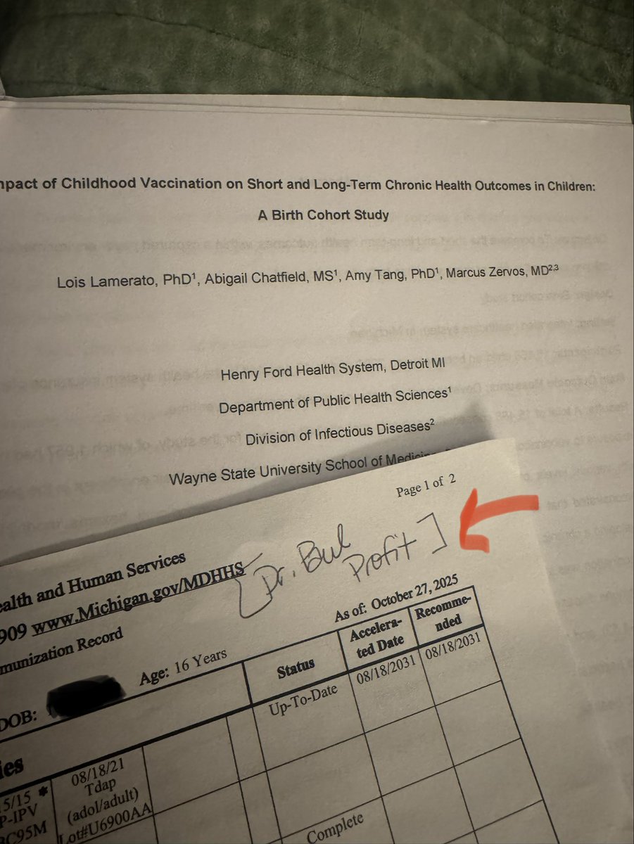 elky_one's tweet photo. @DrPaulOffit So I went to my son’s “check up” today, and said no to MenB, Covid, and Flu.  Would have taken his jab count to 74.  Lucky he only has allergic rhinitis from the poisons.  The doc told me to check out this guy for the truth, I’m sure you’ve been called this before. https://t.co/G0bhsMOTwJ