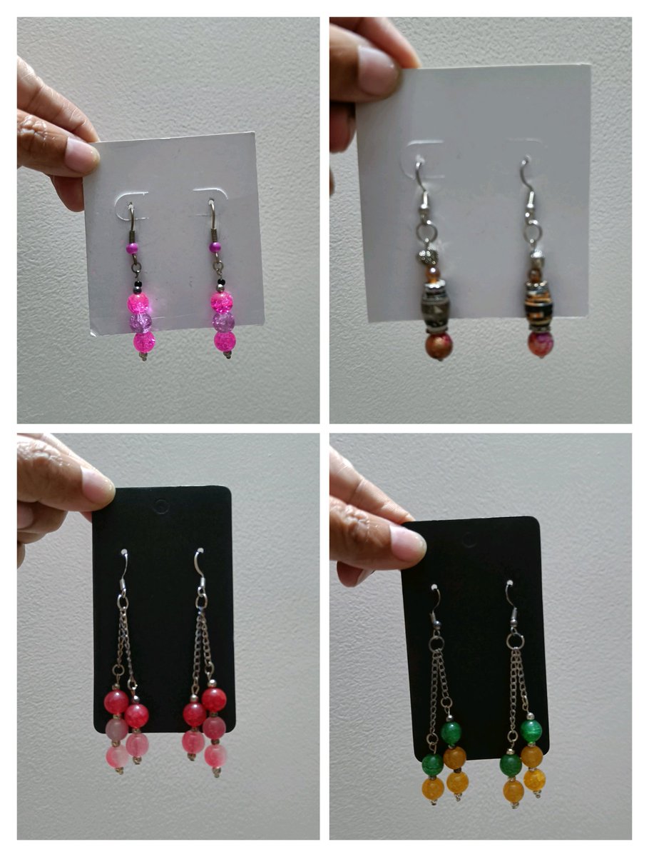 tikulli's tweet photo. All the available earrings. You may see more jewellery in the Pinned Thread. They get sold fast so pick your favourite pronto. #wearableart #supportsmallbusiness #handmadejewelry #giftforher #fashionindia #FashionGoals https://t.co/roONIKhlcM
