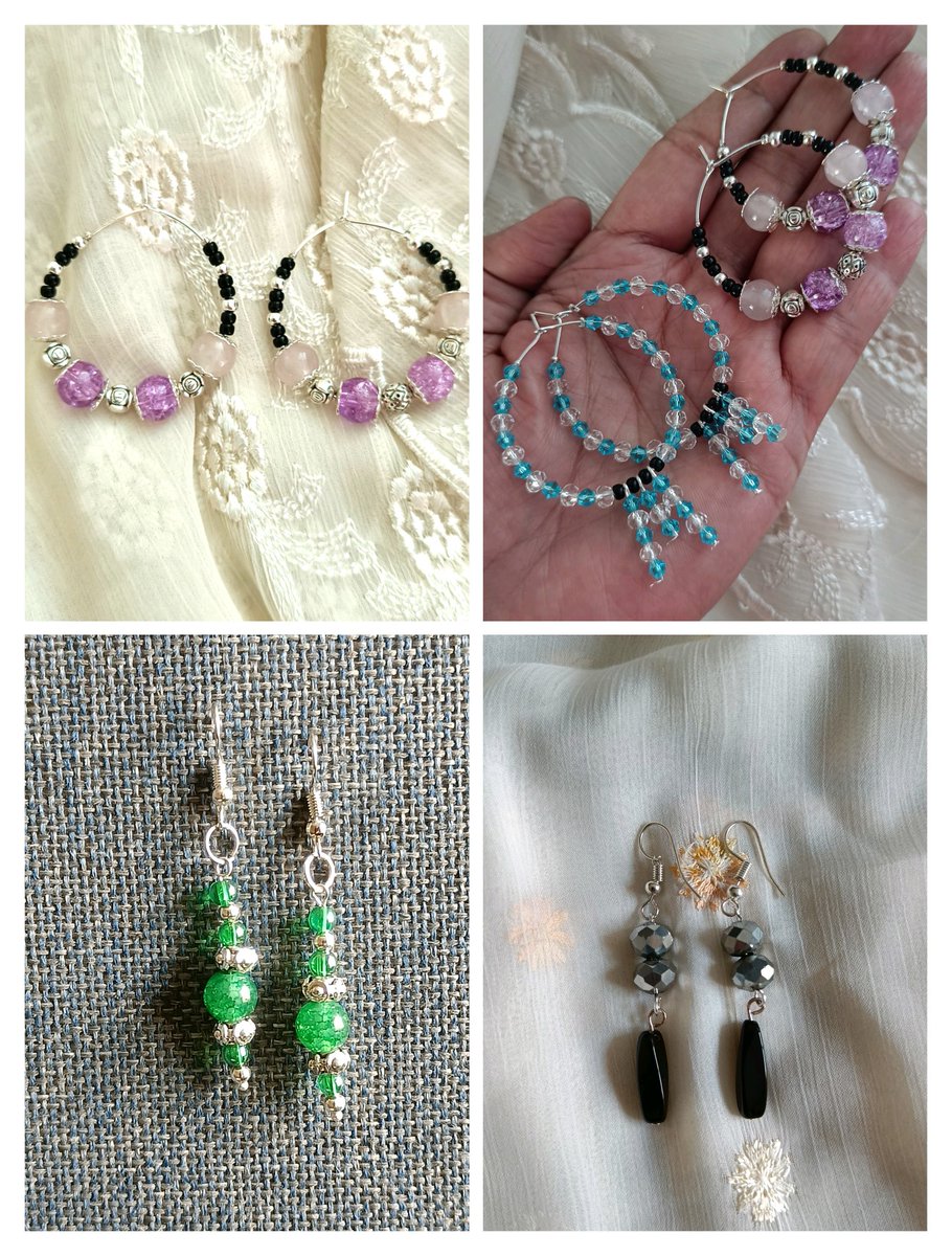 tikulli's tweet photo. All the available earrings. You may see more jewellery in the Pinned Thread. They get sold fast so pick your favourite pronto. #wearableart #supportsmallbusiness #handmadejewelry #giftforher #fashionindia #FashionGoals https://t.co/roONIKhlcM
