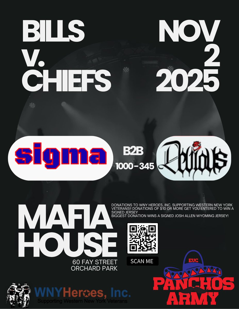 Here it is #BillsMafia come have some fun with us Sunday!!! Please like and share so we can help as many veterans as possible!!!