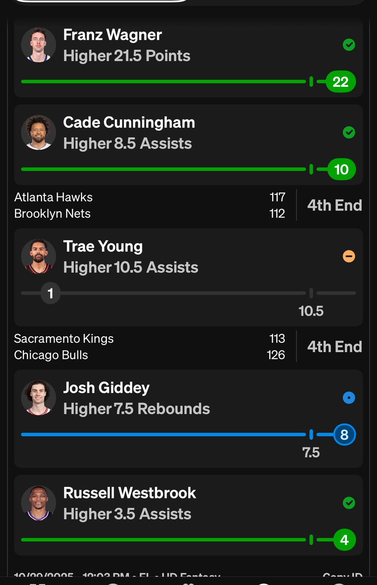 1kDean's tweet photo. @NextLevelBets_ Bang cade bang russ good shit twin I stay cashing because of you thanks bra @NextLevelBets_ https://t.co/RMd2rQRp0O