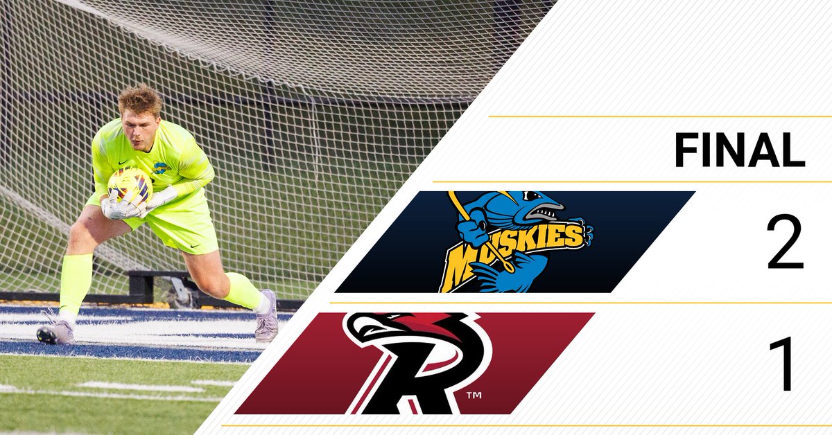 Muskies defeat the Red Hawks in the final game of the season; Jordan Davis-Troller converted a game winning penalty late in the first half while Matt English came up with some big saves in goal and assisted on Dunia Wangu's seventh goal of the season: