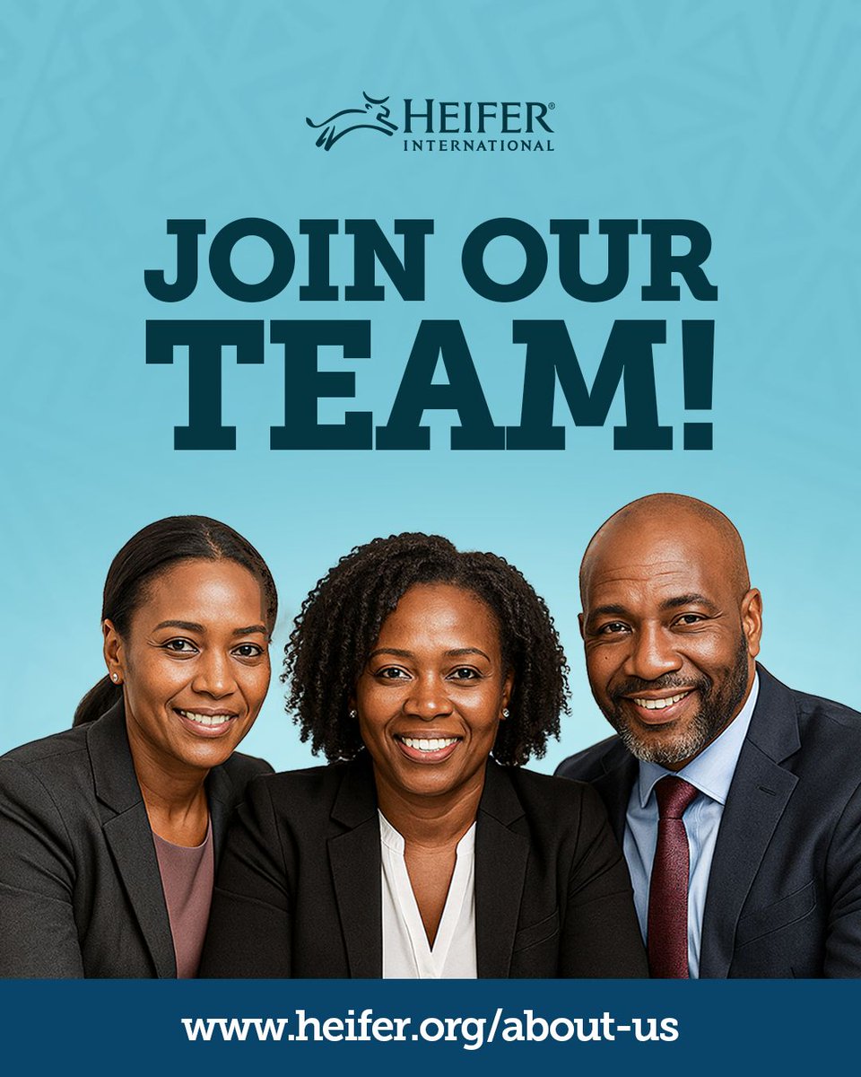 Heifer_Africa's tweet photo. 𝐖𝐞 𝐀𝐫𝐞 𝐇𝐢𝐫𝐢𝐧𝐠: 𝐒𝐞𝐧𝐢𝐨𝐫 𝐕𝐢𝐜𝐞 𝐏𝐫𝐞𝐬𝐢𝐝𝐞𝐧𝐭 – 𝐀𝐟𝐫𝐢𝐜𝐚
@Heifer  is seeking a visionary leader to shape the future of our work across #Africa. 
📍 Africa region (Remote/Hybrid Possible)
📅 Friday, November 14, 2025
Apply today: https://t.co/SllzctWGWc

@HeiferEthiopia  @HeiferKenya  @HeiferNigeria  @HeiferRwanda  @Heifer_Uganda