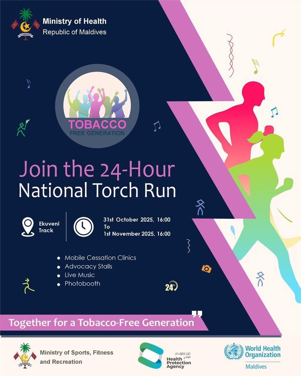 Zarra_zeday_zaa's tweet photo. Join the National Torch Run 🏃 🏃♂️
.
.
#NationalTorchRun 🇲🇻 #TobaccoFreeGeneration 🚭 https://t.co/f5neHm1G6H
