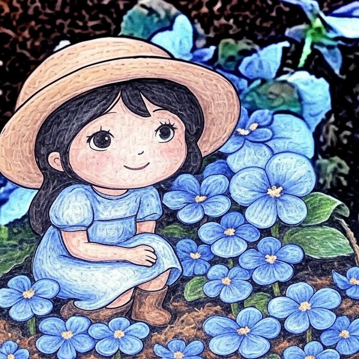 イラスト原画　葵風紗 「バラと女の子」 音花 揺❀💓 on X