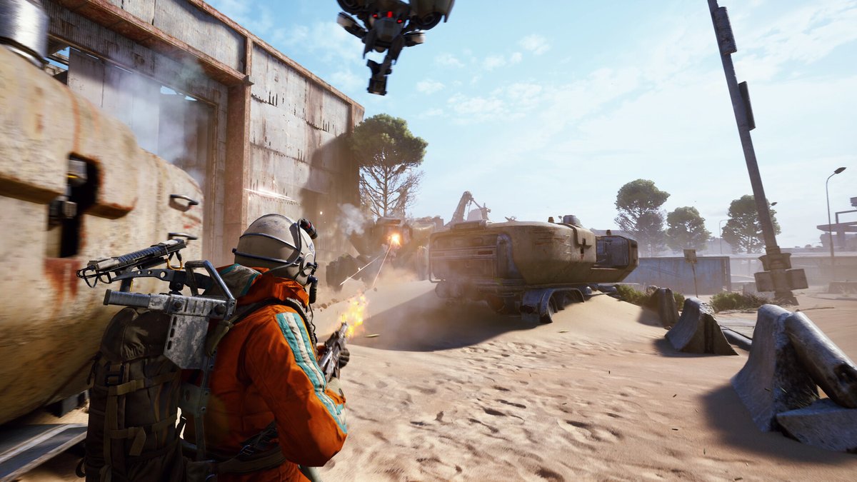 gamespark's tweet photo. 新作PvPvE『ARC Raiders』売上が勢い爆発！『BF6』越え、次なる脱出シューターブーム起こせるか
https://t.co/VtDZsPGOpK

『THE FINALS』開発元の新作！重機系メカがカッコいい https://t.co/e3jw8OuO2D