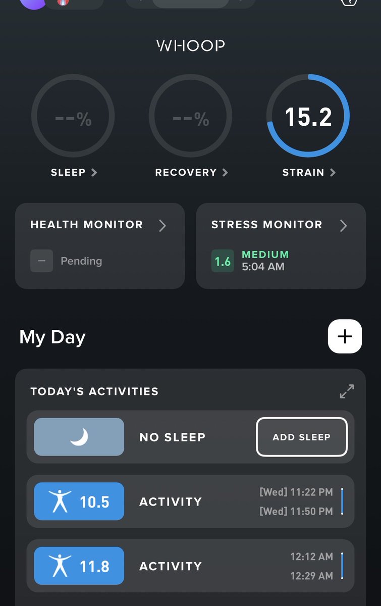 Phoenix_TraderX's tweet image. Whoop keeps asking me to “add sleep.”
If only it knew I haven’t slept in 48 hours 😅
Running purely on vibes and caffeine right now ☕️💀

@WHOOP  #Travel #daytrader