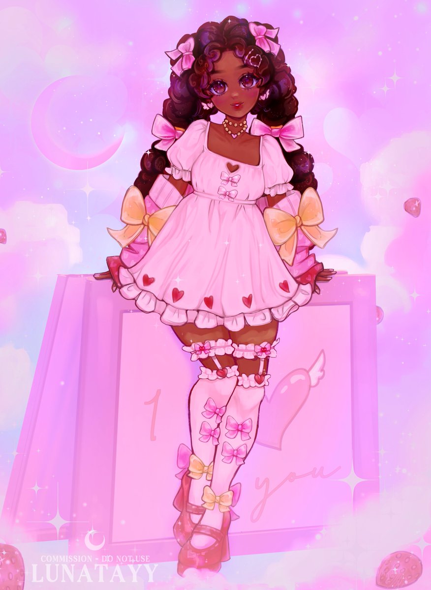 LunatayyVT's tweet photo. finished ych comm !!! strawberry soft girl <3 https://t.co/IeA8FfsvYy