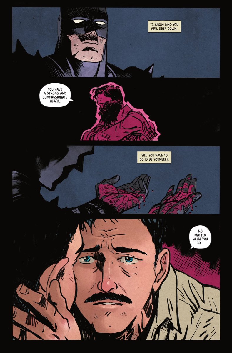 Aduro180's tweet photo. I know there’s a lot of insanely cool „Batman beating up nazis”(masterfully drawn by @danielwarrenart)going on in new #AbsoluteBatman and I love to see it but, to me, it’s mostly heartbreaking story of how far can we go before losing something along the way in fight against evil https://t.co/4SqONRKPKr