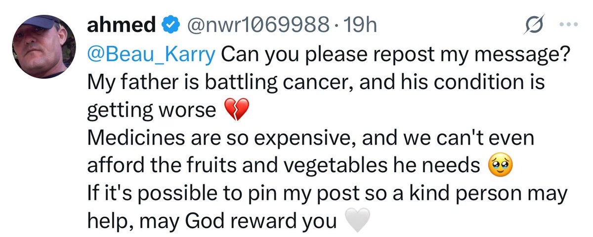 Beau_Karry's tweet image. #PleaseHelp #SupportFamilies #PleaseShare #humanitariancrisis #HumanitarianAid This family not only needs food but also special medicines for their father who is suffering from #cancer. If you have any chance to donate to them, please do! It is harder with Gaza’s circumstances.