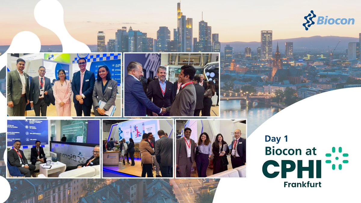 #Biocon is at #CPHIFrankfurt!
Day 1 saw engaging discussions, innovative product showcases and valuable connections with industry peers. Excited for what’s ahead and look forward to exploring the latest trends shaping the future of healthcare! #CPHI2025 #Pharma
