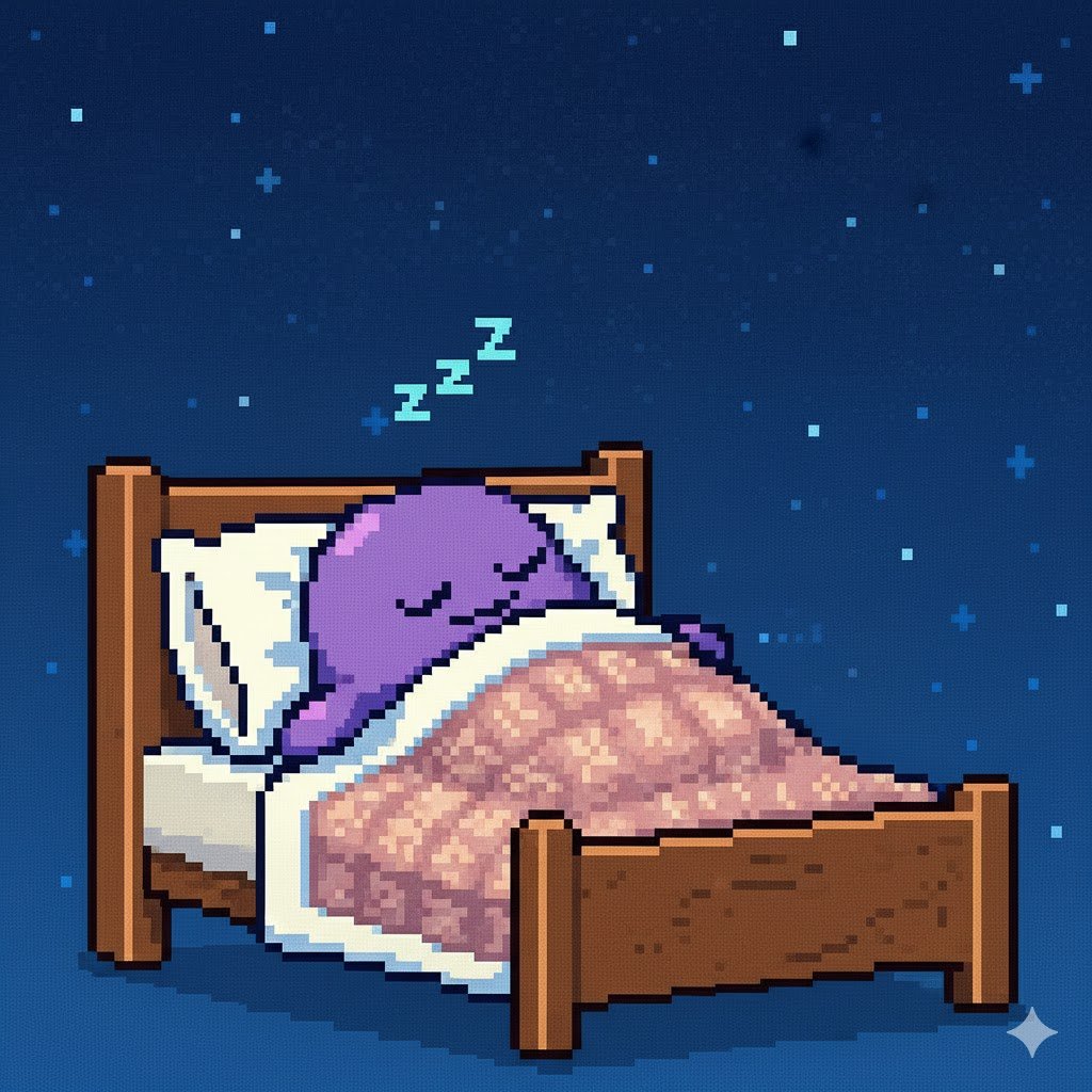 kalkun77's tweet photo. My Slime today: sleeping💤
Me: grinding @dittocoin 
The leaderboard: still judging https://t.co/kUBv6jKHqp
