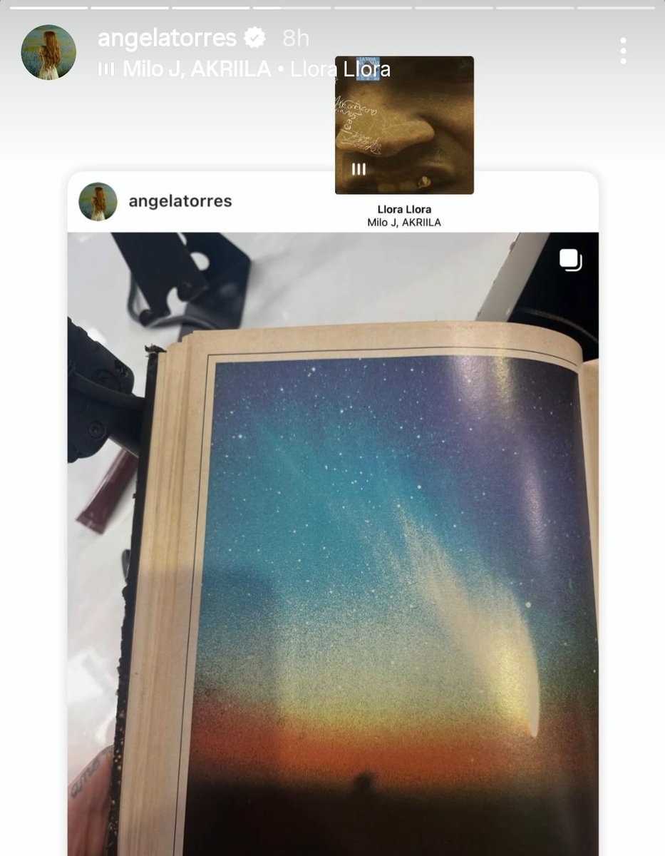 malcomunicada's tweet image. ángela torres usando el verso de akriila en llora llora via stories de instagram ❤️‍🔥