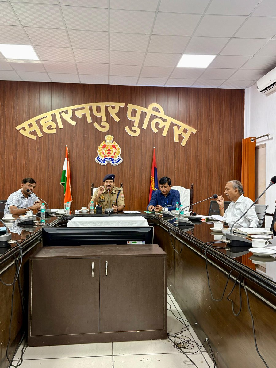 A coordination meeting with officers of health, probation, labour, CWC  and prosecution departments held in police lines saharanpur to ensure strict compliance of juvenile acts and security and safety of children and their rights.