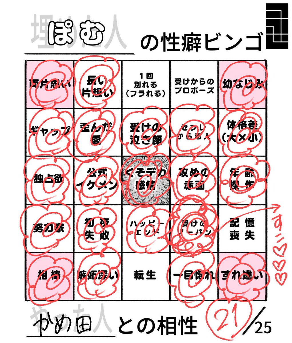 ぽむさんの性癖ビンゴ楽しすぎて💮💯付けまくった笑ノーパン𝑩𝑰𝑮 𝑳𝑶𝑽𝑬______ 