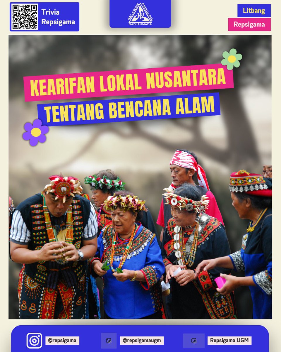 repsigamaugm's tweet photo. Kearifan Lokal Nusantara Tentang Bencana Alam

[A Thread by Litbang Repsigama] https://t.co/ErqGBvC81k