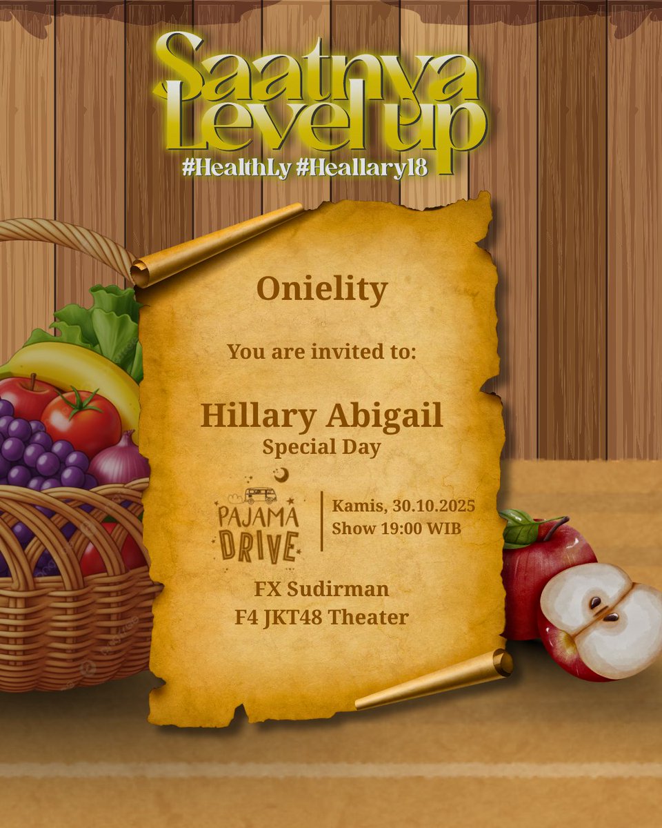 ONYILITY | #rêveur (@onielity_ofc) on Twitter photo Minty dapat undangan nih dari teman-teman <a href="/Hillaryours_ID/">Hillaryours #BLUMÉ</a> untuk merayakan ulang tahun <a href="/Lily_JKT48/">Hillary Abigail</a> di FX Sudirman 🎂🎂🎂
Yuk datang dan ramaikan projectnya. 🫶🫶🫶
#HealthLy
#Heallary18
#SaatnyaLevelUp Minty dapat undangan nih dari teman-teman <a href="/Hillaryours_ID/">Hillaryours #BLUMÉ</a> untuk merayakan ulang tahun <a href="/Lily_JKT48/">Hillary Abigail</a> di FX Sudirman 🎂🎂🎂
Yuk datang dan ramaikan projectnya. 🫶🫶🫶
#HealthLy
#Heallary18
#SaatnyaLevelUp