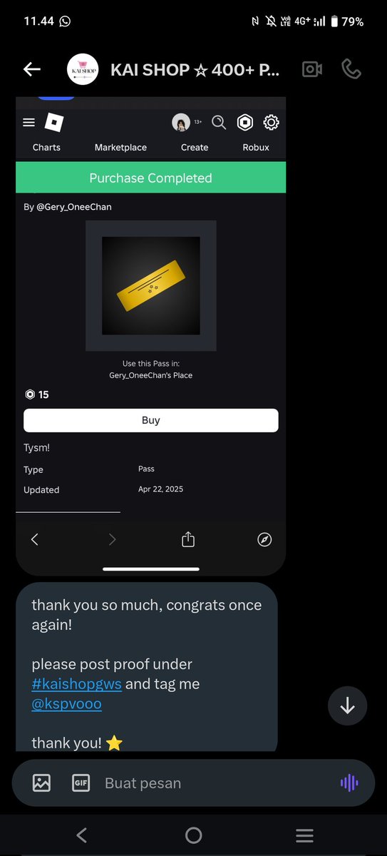 #kaishopgws Thankyou so much for the robuxx <a href="/kspvooo/">KAI SHOP ☆ 400+ PROOFS</a> 💗💗