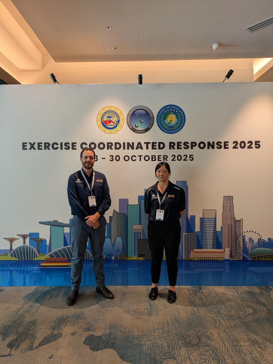 ACMC is pleased to work with SE Asian and Pacific partners at the Changi RHCC Ex Coordinated Response – seeking to strengthen civ-mil coordination in response to a major natural disaster.