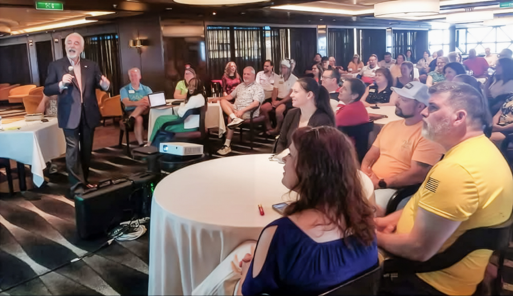 IvanMisner's tweet photo. I did a special presentation for BNI members on the 3rd day of the Bahamas cruise.

#BNIUSA #Bahamas #IvanMisner https://t.co/xIYwwk63qf