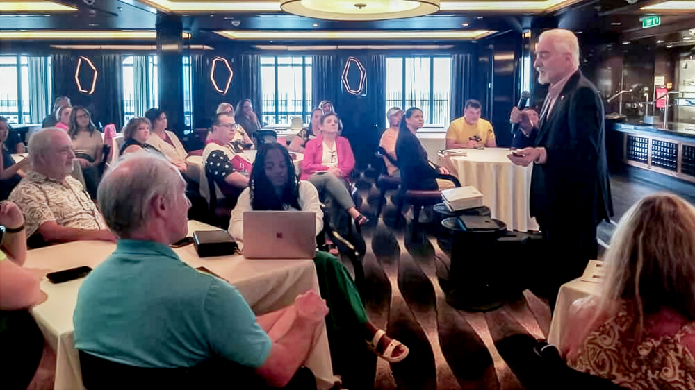 IvanMisner's tweet photo. I did a special presentation for BNI members on the 3rd day of the Bahamas cruise.

#BNIUSA #Bahamas #IvanMisner https://t.co/xIYwwk63qf