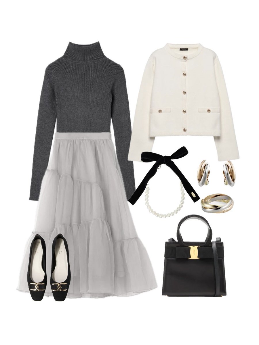 先日のコーデ！
冷えるけどコートまでは不要なここ最近、anuansのジャケットをヘビロテ☺️♡