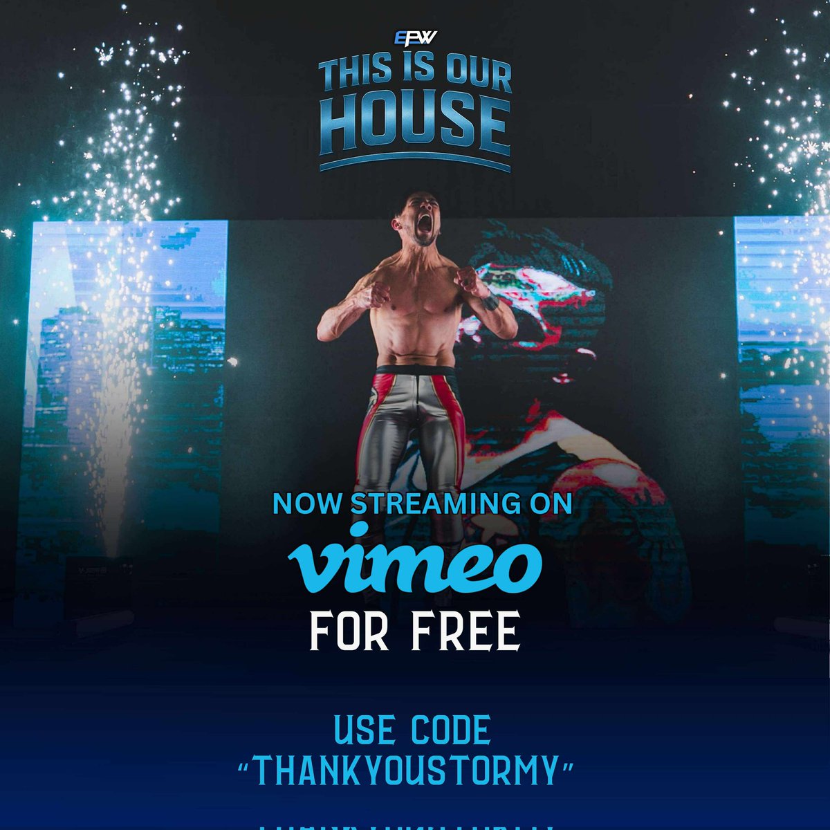 EPWPerth's tweet image. ⚡️EPW FREE SHOW ANNOUNCEMENT⚡️

THIS IS OUR HOUSE FREE

The FULL SHOW is yours to buy 100% FREE on our "From The Vault" Vimeo using code "thankyoustormy" at check out November 1st - November 7th

Link in Bio