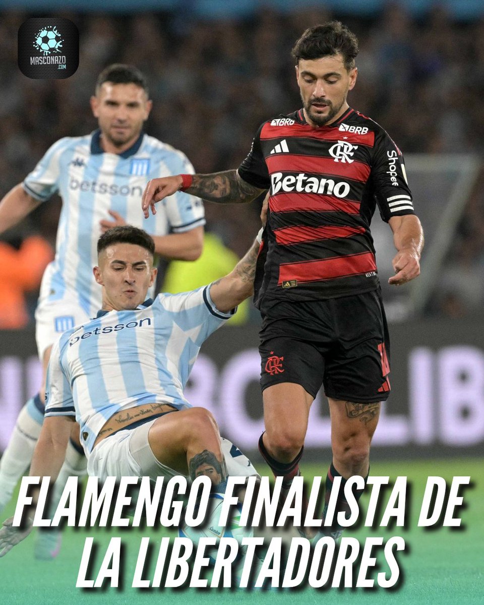 FLAMENGO ES FINALISTA DE LA #CopaLibertadores 

Aguantaron con 9 hombres el 0-0 en cancha de Racing y asegura su pase a la final de #Lima