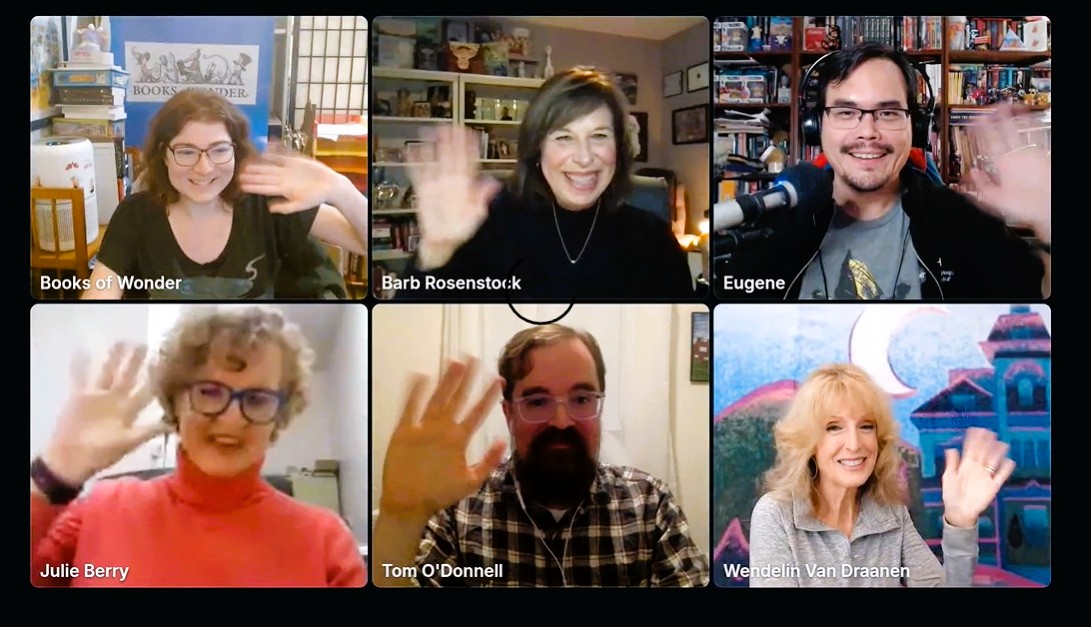 Had a great time participating in <a href="/BooksofWonder/">Books of Wonder</a>'s "YA To Die For"  Crowdcast. Overview of new books with thrills &amp; chills, + a fun chat! You can check it out here: 
crowdcast.io/c/ya-to-die-for