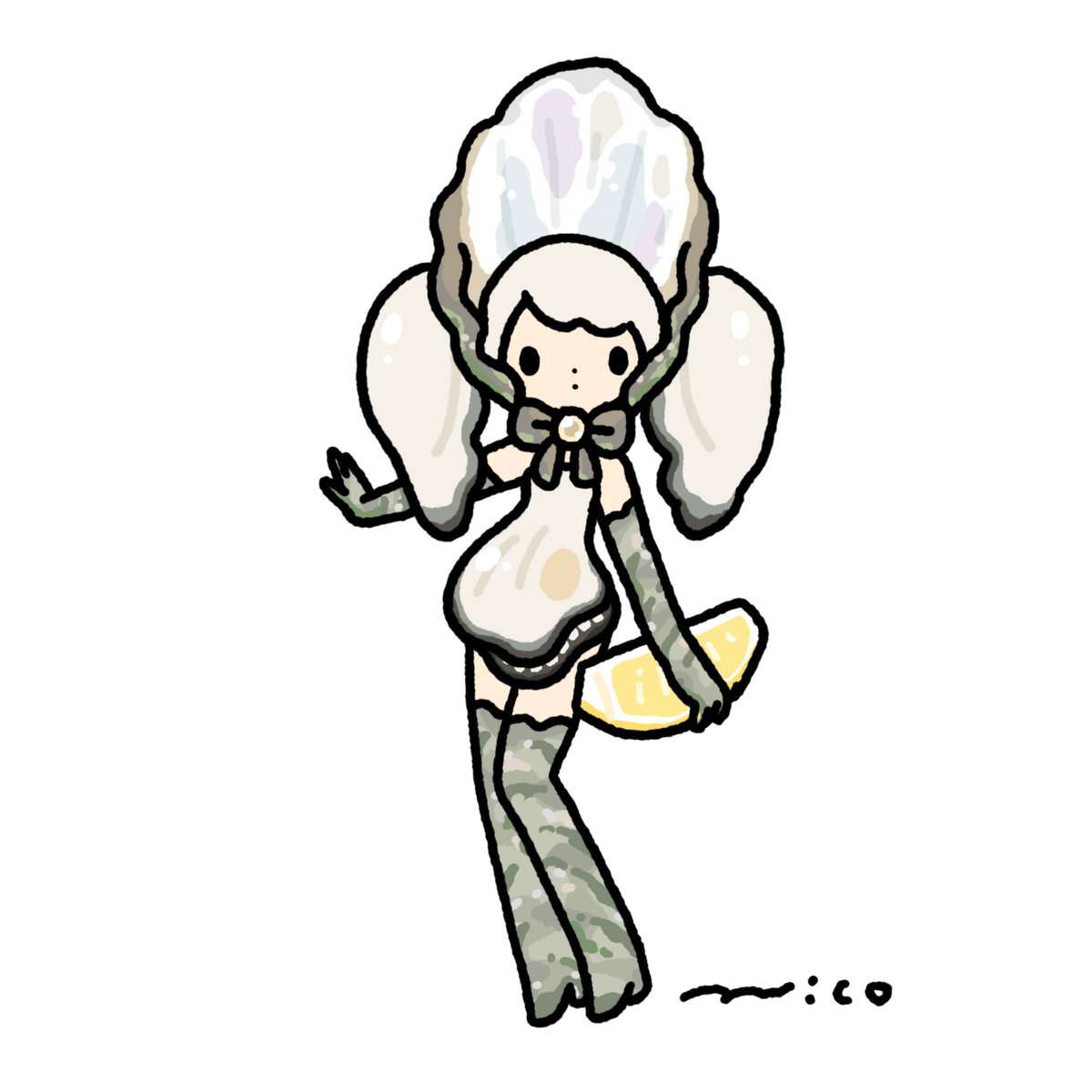 「Oyster #今日は何の日 #牡蠣の日」|paricoのイラスト